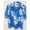Image 1 : Vintage Aloha Shirt - Blue & White 88084 Hibiscus Print, No Tags, Size Unknown