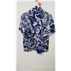 Image 7 : Vintage Aloha Shirt - Blue & White Floral Print, No Tags, Size Unknown