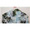 Image 9 : Vintage Aloha Shirt - White & Blue Palm Trees/Fishing Scenes, No Tags, Size Unknown