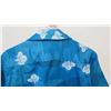 Image 8 : Vintage Aloha Shirt - Blue Two-Tone & White Floral, No Tags, Size Unknown