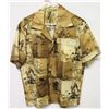 Image 1 : Vintage Shirt - Brown Yellow Tones, Asian Scenes, No Tags, Size Unknown