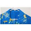 Image 2 : Vintage Aloha Shirt - Blue w/ Yellow Hibiscus, No Tags, Size Unknown