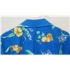 Image 9 : Vintage Aloha Shirt - Blue w/ Yellow Hibiscus, No Tags, Size Unknown