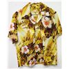 Image 1 : Vintage Aloha Shirt - Brown w/ Pink Hibiscus, No Tags, Size Unknown
