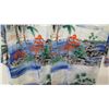 Image 3 : Vintage Aloha Shirt - Blue & Red Palm Tree/Sailing Motif, No Tags, Size Unknown