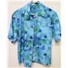 Image 1 : Vintage Hawaii Blue Tones w/ Green Floral Print, No Tags, Size Unknown