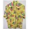 Image 1 : Vintage Aloha Shirt - Yellow Floral Print, No Tags, Size Unknown