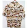 Image 1 : Vintage Shirt - Brown Beige Abstract Print, No Tags, Size Unknown