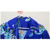 Image 2 : Vintage Shirt - Cobalt Blue Asian Inspired Floral Print, No Tags, Size Unknown