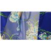 Image 5 : Vintage Shirt - Cobalt Blue Asian Inspired Floral Print, No Tags, Size Unknown