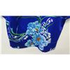 Image 7 : Vintage Shirt - Cobalt Blue Asian Inspired Floral Print, No Tags, Size Unknown