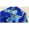 Image 8 : Vintage Shirt - Cobalt Blue Asian Inspired Floral Print, No Tags, Size Unknown