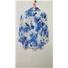 Image 7 : Vintage Shirt - Long Sleeve Blue White Floral Print, No Tags, Size Unknown