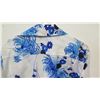 Image 9 : Vintage Shirt - Long Sleeve Blue White Floral Print, No Tags, Size Unknown