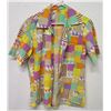 Image 1 : Vintage Shirt - Bright Abstract Geometric Print, No Tags, Size Unknown