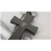 Image 8 : Men's Stainless Steel Necklace Black Cross Pendant Retail $449, New w/ Tag