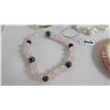 Image 2 : Qty 5 Misc Bracelets - Silver Pearl, Pink Enamel, Beaded, Bangle & Chain