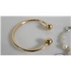 Image 8 : Qty 5 Misc Bracelets - Silver Pearl, Pink Enamel, Beaded, Bangle & Chain