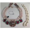 Image 1 : Betsey Johnson Pearl & Stone Ornate Necklace & Pearl w/ Bead Choker