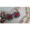 Image 5 : Betsey Johnson Pearl & Stone Ornate Necklace & Pearl w/ Bead Choker