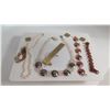 Image 14 : Qty 3 Copper & SS Bracelets, Rose Quartz Nickle Steel Necklace, Pearl Choker