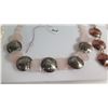 Image 2 : Qty 3 Copper & SS Bracelets, Rose Quartz Nickle Steel Necklace, Pearl Choker