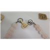 Image 3 : Qty 3 Copper & SS Bracelets, Rose Quartz Nickle Steel Necklace, Pearl Choker