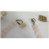 Image 4 : Qty 3 Copper & SS Bracelets, Rose Quartz Nickle Steel Necklace, Pearl Choker