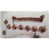 Image 5 : Qty 3 Copper & SS Bracelets, Rose Quartz Nickle Steel Necklace, Pearl Choker