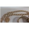Image 4 : Long Copper Chain Necklace w/ Fringe & Copper Bangle Bracelet