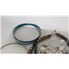 Image 13 : Qty 5 Bangle Bracelets, Bead Necklace & Bracelet, Misc Earrings & Charm