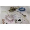 Image 1 : Pearl Necklace, 2 Misc Necklaces, 2 Bead Bracelets, Hope Angel Charm, etc