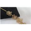Image 4 : Qty 2 Necklaces, Leaf Pendant, Gold Tone Hoop Earrings, Victoria's Secret Bag