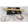 Image 8 : Qty 2 Necklaces, Leaf Pendant, Gold Tone Hoop Earrings, Victoria's Secret Bag