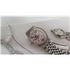 Image 9 : Qty 8 Watches - 1 No Strap - Timex, Armitron, Fossil, etc & Pearl Earrings