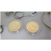Image 2 : Qty 5 Bangle Bracelets, Misc Necklaces, 4 Rings & 2 Quarters in Plastic