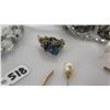 Image 7 : Qty 5 Bangle Bracelets, Misc Necklaces, 4 Rings & 2 Quarters in Plastic