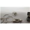 Image 17 : Qty 11 Misc Rings, 2 Pendants, Misc Charms, Earrings