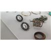 Image 7 : Green Stone Necklace, Shell Necklace, Misc Earrings & Rings