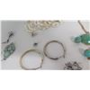 Image 9 : Green Stone Necklace, Shell Necklace, Misc Earrings & Rings