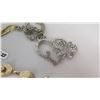 Image 10 : Qty 5 Pair Gold Tone & Copper Earrings, 2 Bracelets, Heart Crystal Necklace, etc
