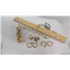 Image 11 : Qty 5 Pair Gold Tone & Copper Earrings, 2 Bracelets, Heart Crystal Necklace, etc