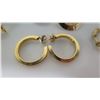 Image 2 : Qty 5 Pair Gold Tone & Copper Earrings, 2 Bracelets, Heart Crystal Necklace, etc