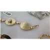 Image 7 : Qty 5 Pair Gold Tone & Copper Earrings, 2 Bracelets, Heart Crystal Necklace, etc