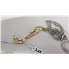 Image 9 : Qty 5 Pair Gold Tone & Copper Earrings, 2 Bracelets, Heart Crystal Necklace, etc