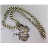 Image 1 : Rope Chain w/ Large Dragon Pendant (Chained Stamped 925 Sterling, Italy)