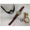 Image 1 : Qty 3 Watches - Nixon, Seiko, Digital & Silver Black Weave Ring