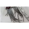 Image 3 : Watch, Silver Tone w/ Purple Stone Fringed Earrings, Misc Bracelets