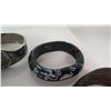 Image 8 : Watch, Silver Tone w/ Purple Stone Fringed Earrings, Misc Bracelets