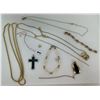 Image 1 : Qty 3 Necklaces, 2 Chain Bracelets, 1 Pearl Bracelet, 2 Enamel Pendants
